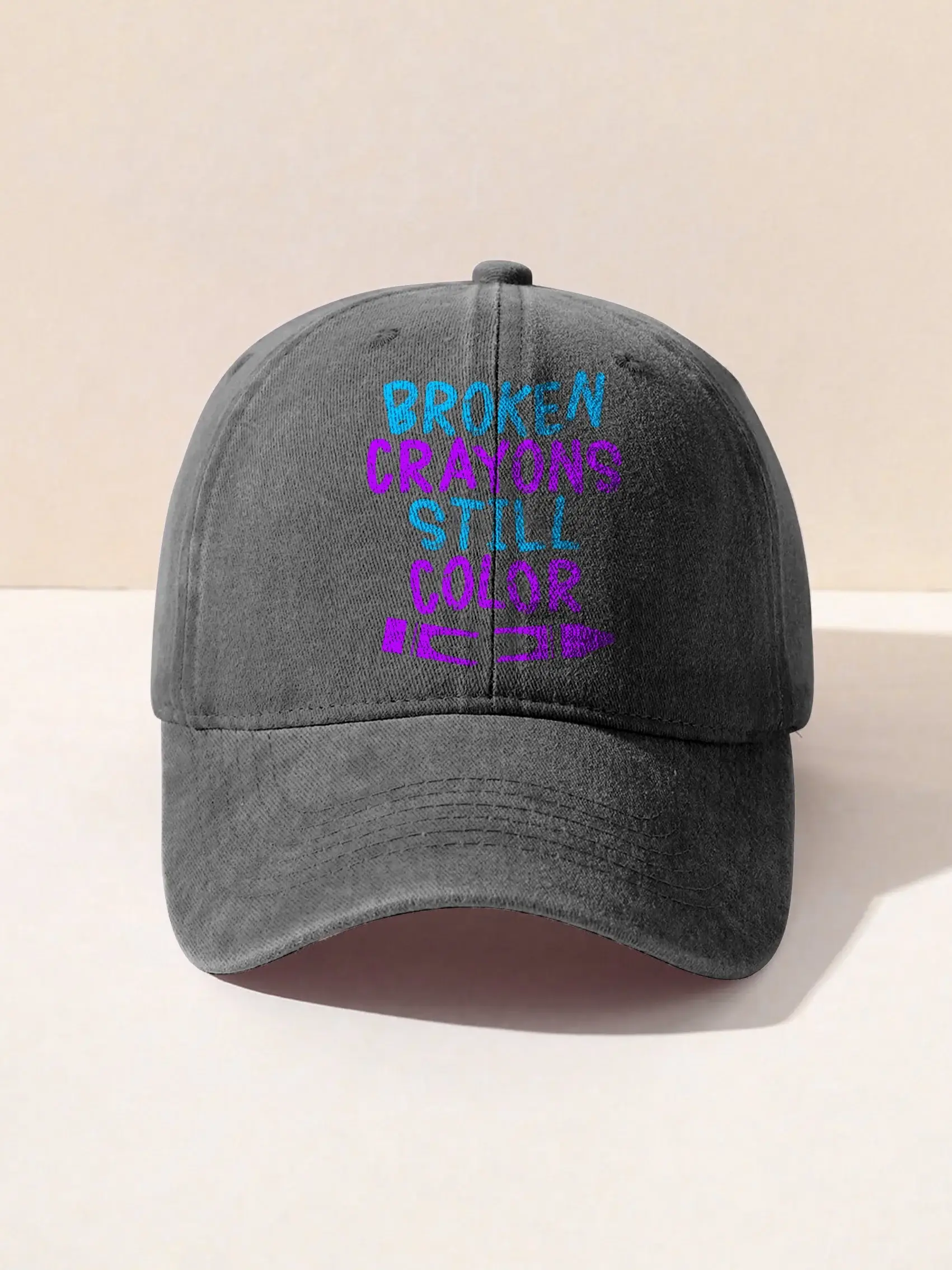 Broken Crayons Still Color Mental Health Awareness Encourage Print Casual Hats