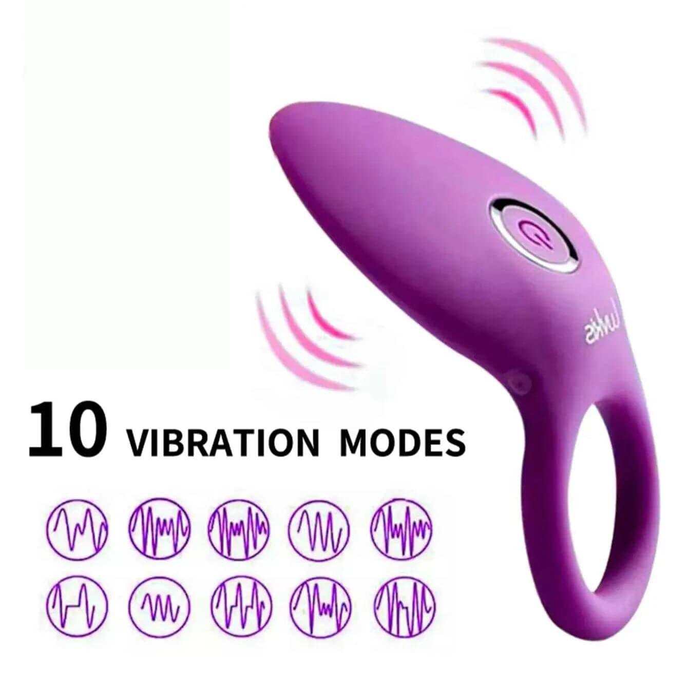 Clitoris Stimulator Orgasm Vibrator: Male Delay Ring