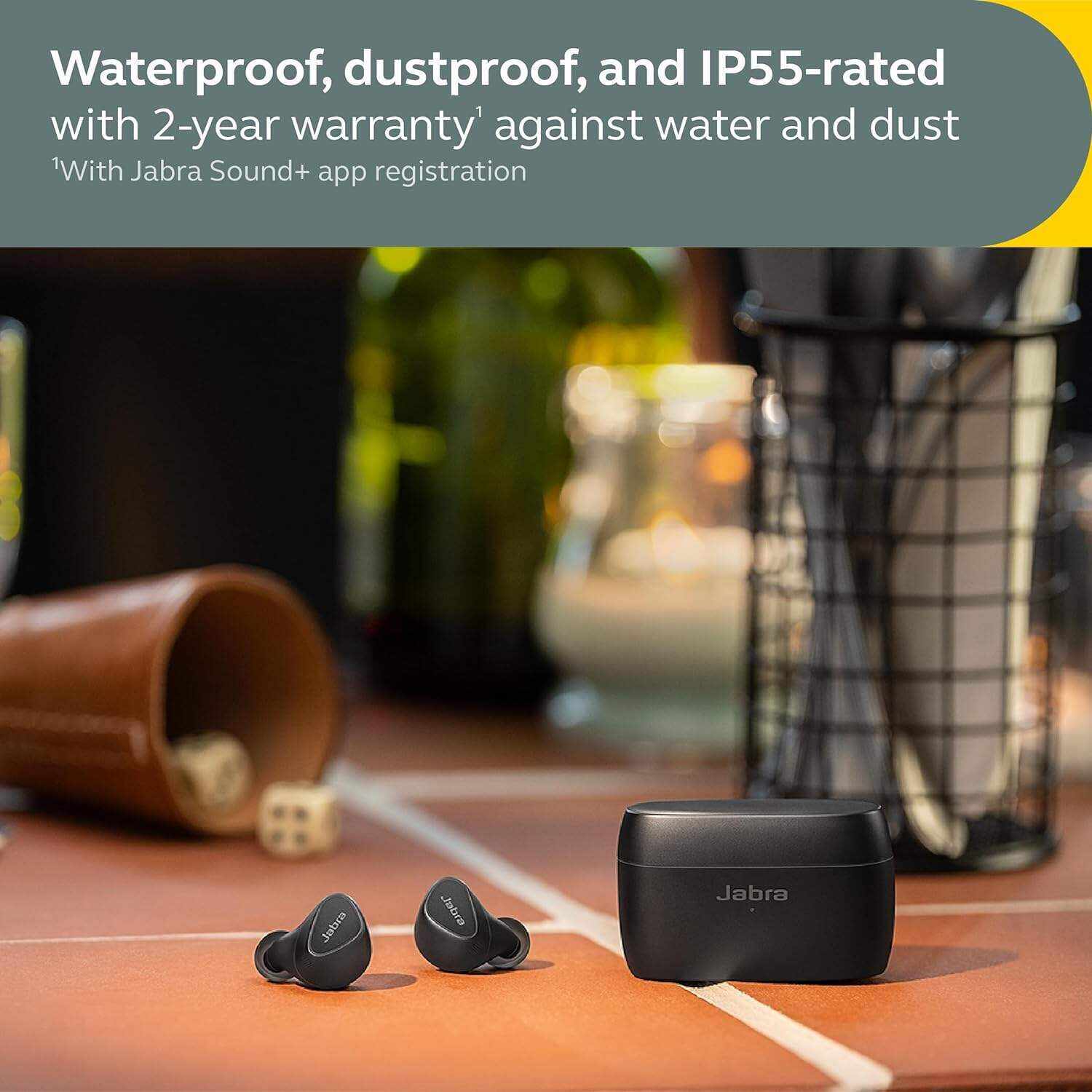 Jabra Elite 10 True Wireless Earbuds – Advanced Active Noise Cancelling Earbuds with Next-Level Dolby Atmos Surround Sound –All-Day Comfort, Multipoint Bluetooth, Wireless Charging – Cream