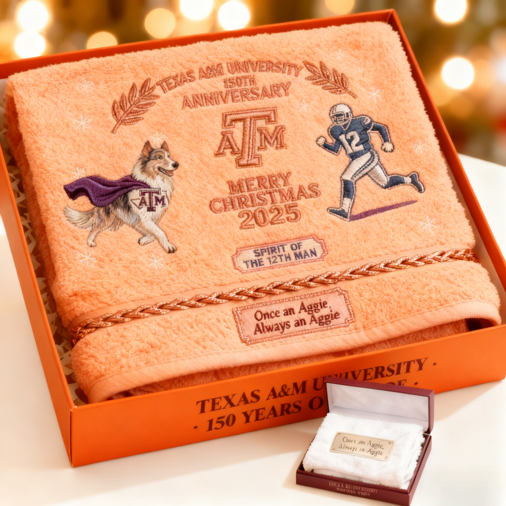 Texas A&M University 150th Anniversary Christmas Towel Set 2025