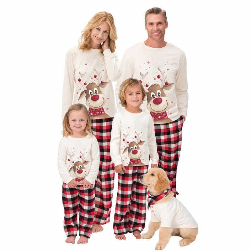 Cute Reindeers Matching Family Pajamas