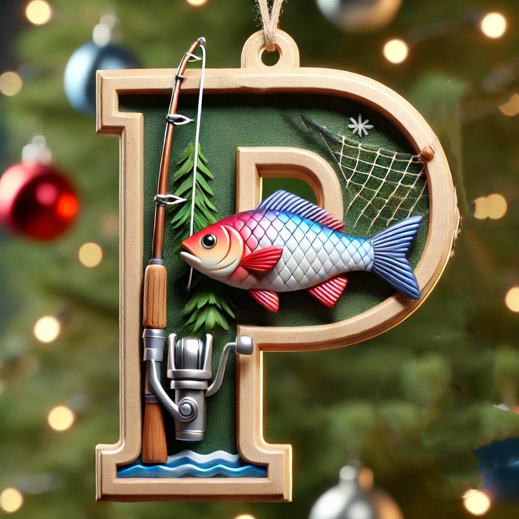 🎣Fishing Letter Ornaments