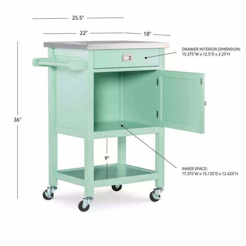 Sydney Green Apartment Cart: Your Versatile Storage Solution