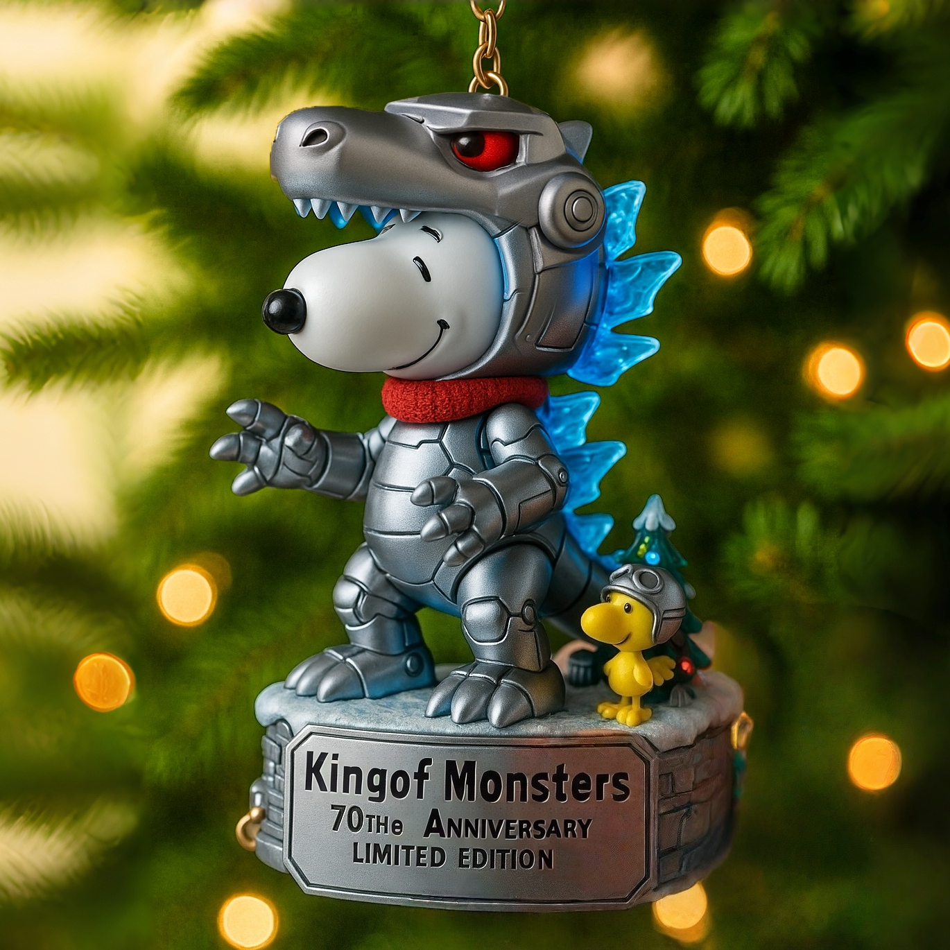 SNP Mechagodzilla 70th Anniversary Christmas Ornament