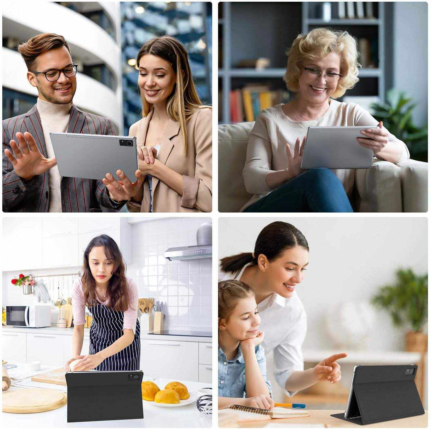 Android Tablet 10 inch, Android 12 Tablet, 8GB RAM 128GB ROM,1TB Expand, 5G WiFi, 4G/LTE, Bluetooth, 8000mAh Battery, Google Certified, 2 in 1 Tablet with Keyboard, Mouse, Case, Stylus(Silver)