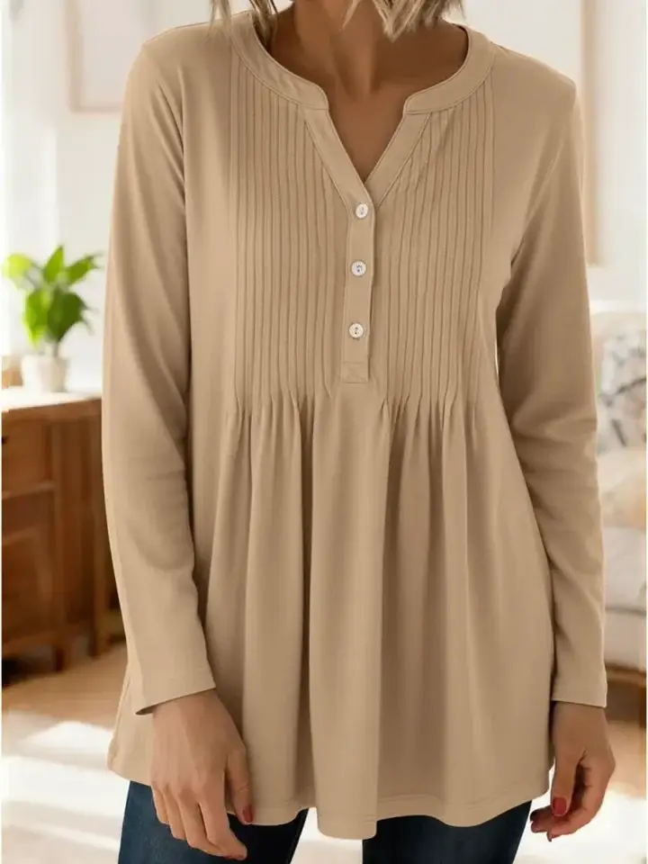 🔥Summer Arrivals🌟Women's Cozy Stretchy Knitted Pleated Cotton Top