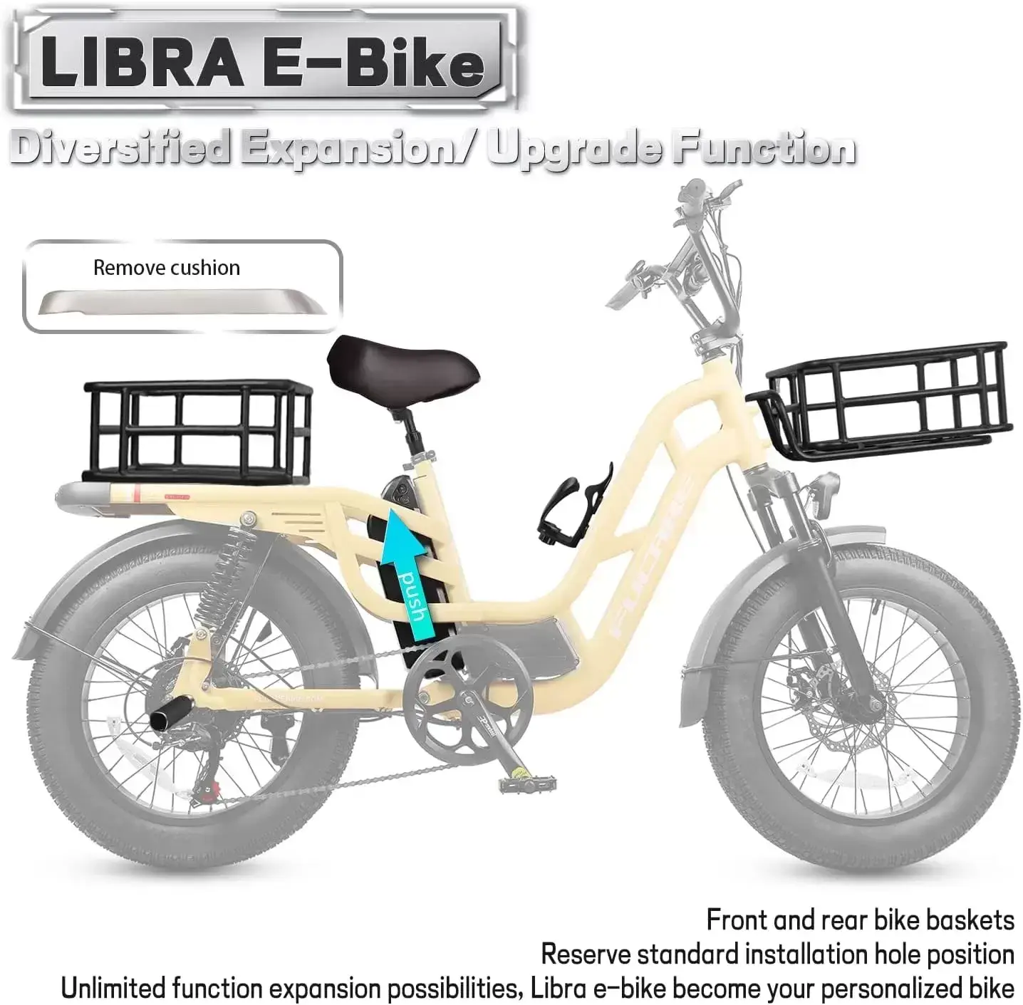 Fucare Libra 750W Electric Bike for Adults 32MPH 48V 20Ah LG Lithium Battery EBike with Full Suspension LCD Color Display 20