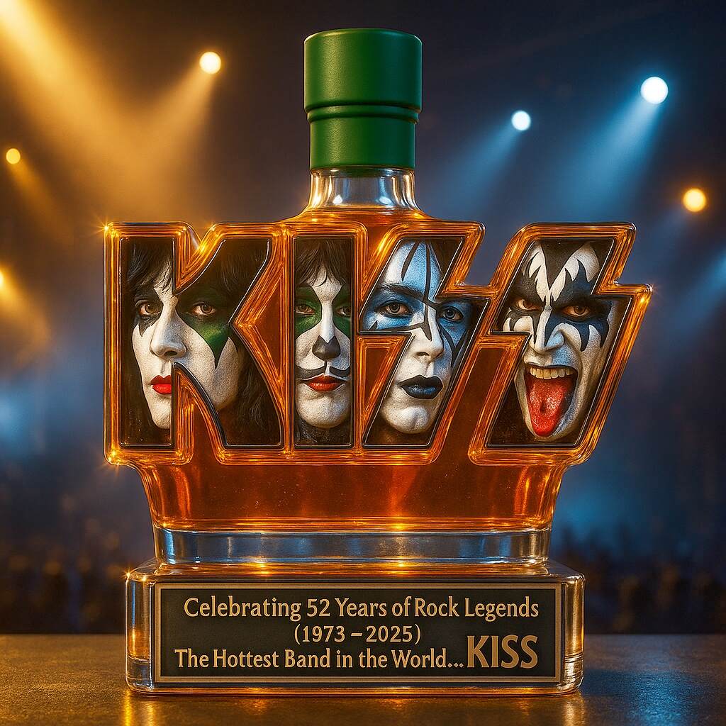 KISS 52th Anniversary Whiskey Bottle