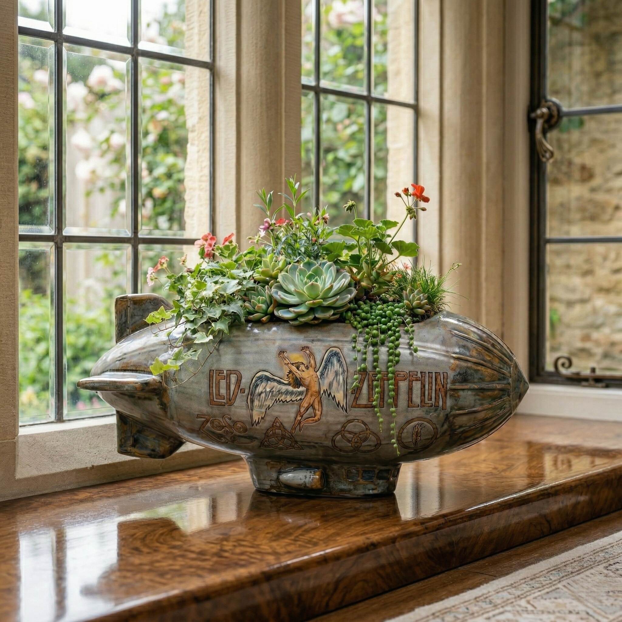 Led Zeppelin Airship Planter