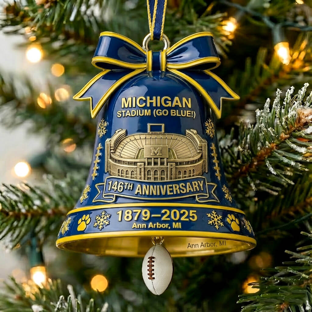 Michigan Stadium “Go Blue!” 146th Anniversary Bell Ornament
