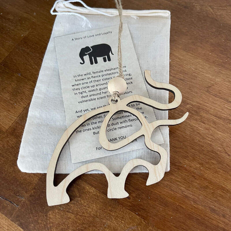 A story of love and loyalty Elephant ornament gift