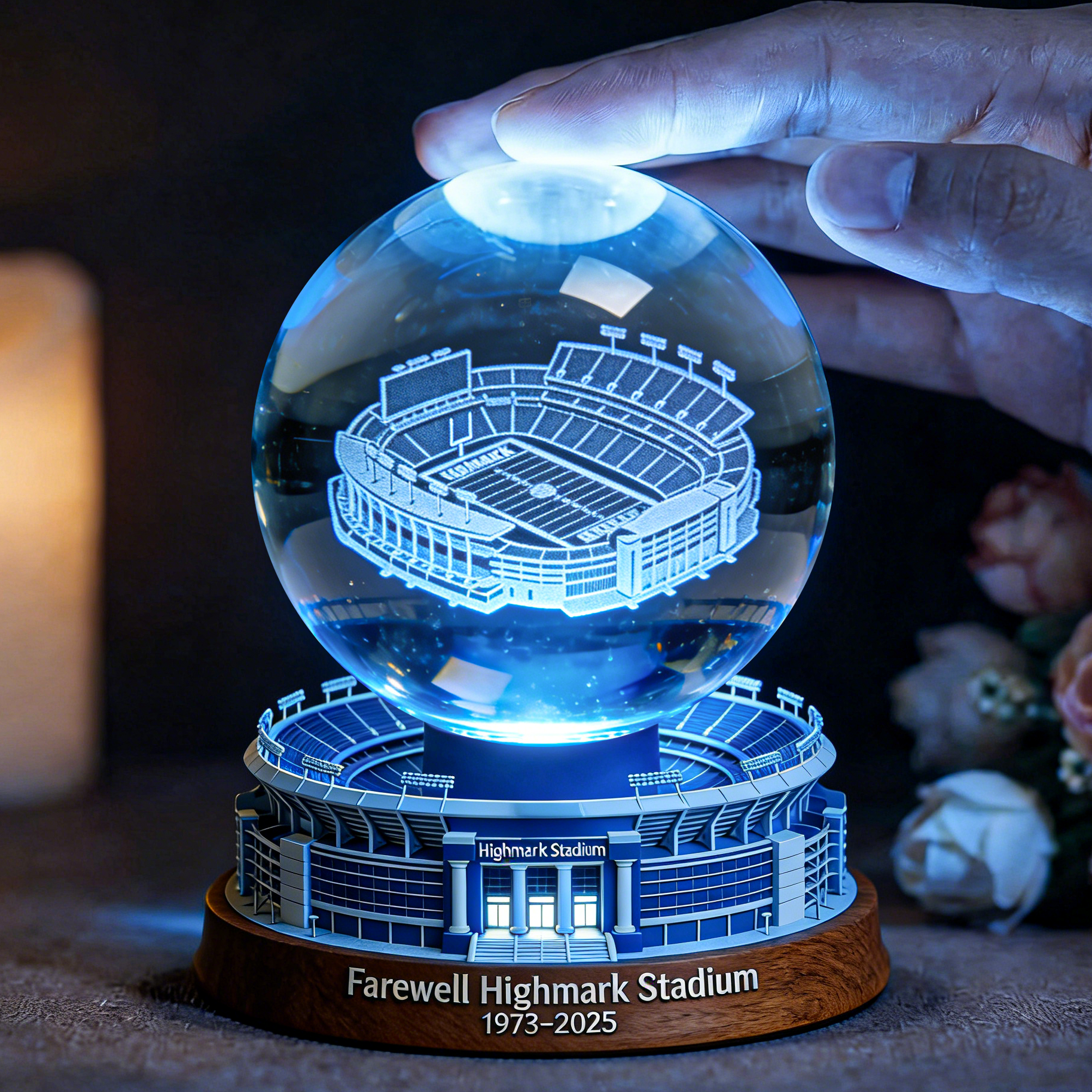Highmark Stadium Farewell Glowing Crystal Ball