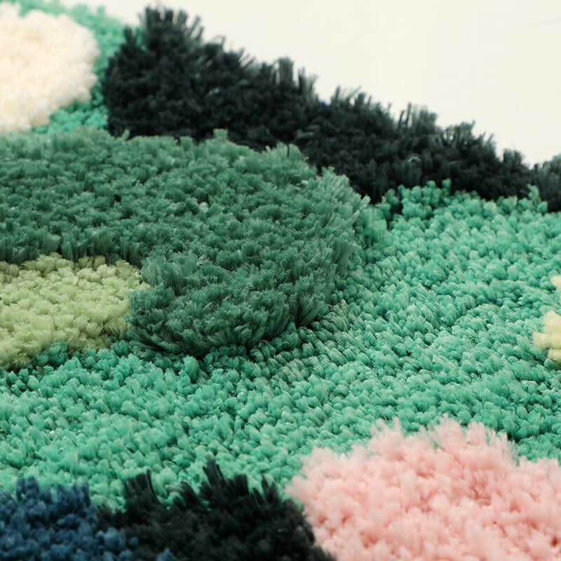 Green Moss Tufted Bedroom Mat