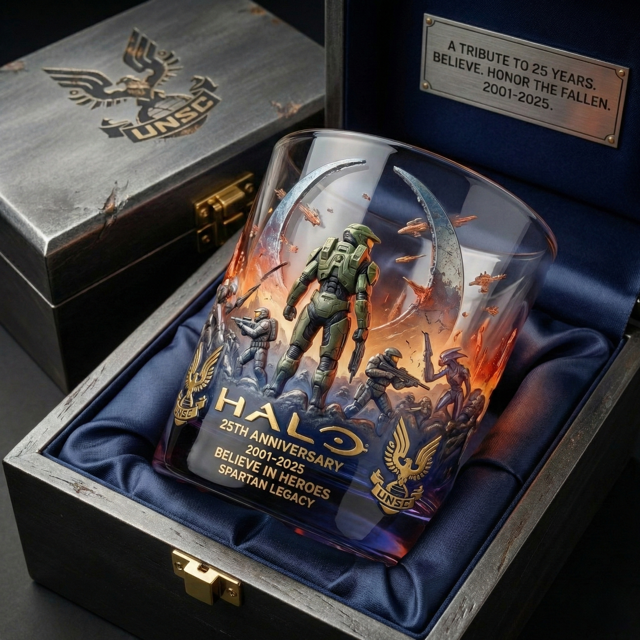 Halo 25th Anniversary Commemorative Whiskey Glass