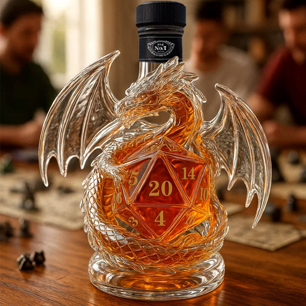 Dice Guardian Dragon Whiskey Bottle