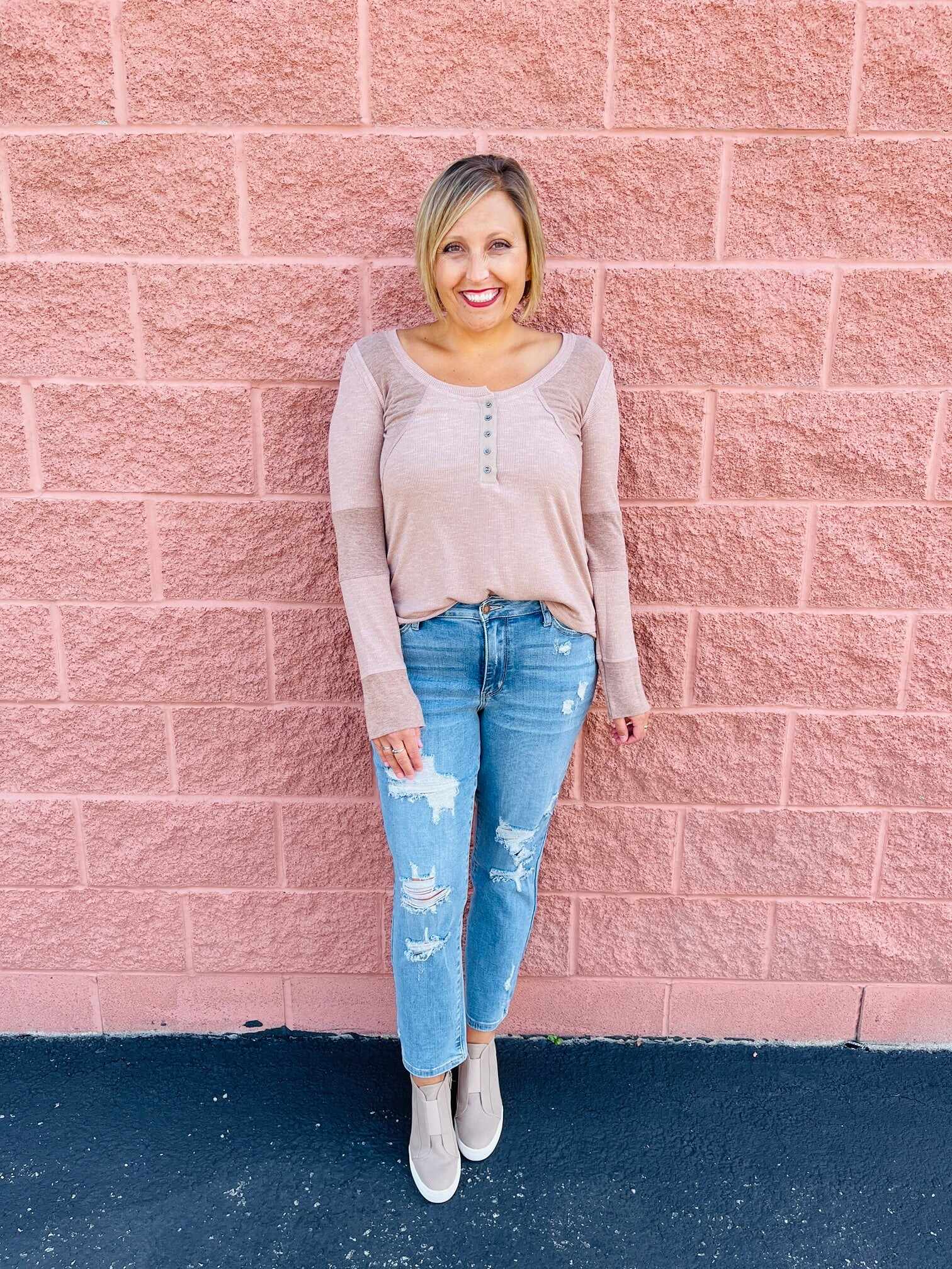 Plus/Reg Don’t Be Distressed Boyfriend Jeans