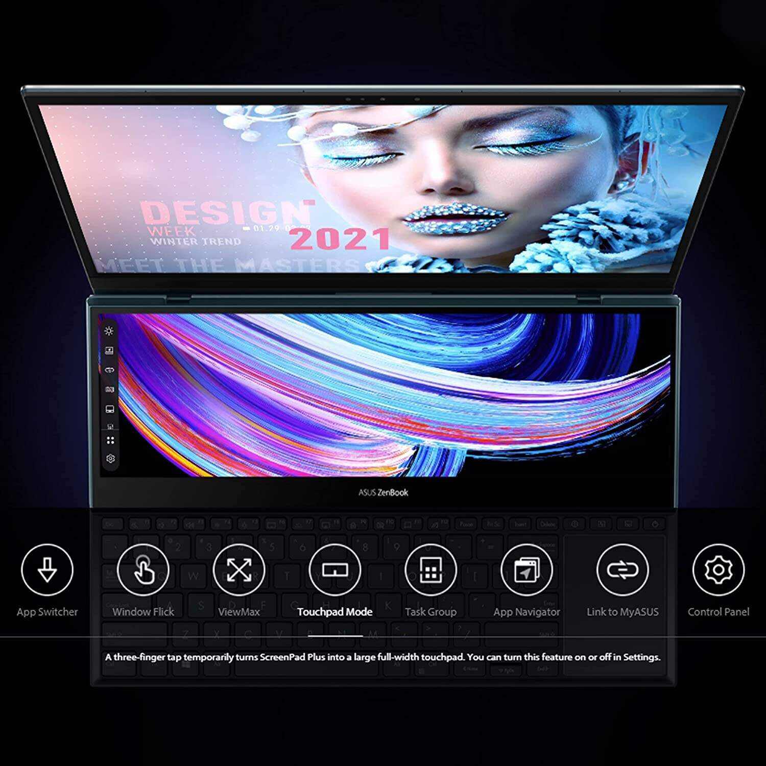 ASUS ZenBook Pro 16X OLED 16 inch 4K OLED 16:10 Touch Display, ASUS Dial, Intel Core i9-12900H, 32GB, 2TB, GeForce RTX 3060 GPU, Windows 11 Pro, Tech Black, UX7602ZM-XB96T