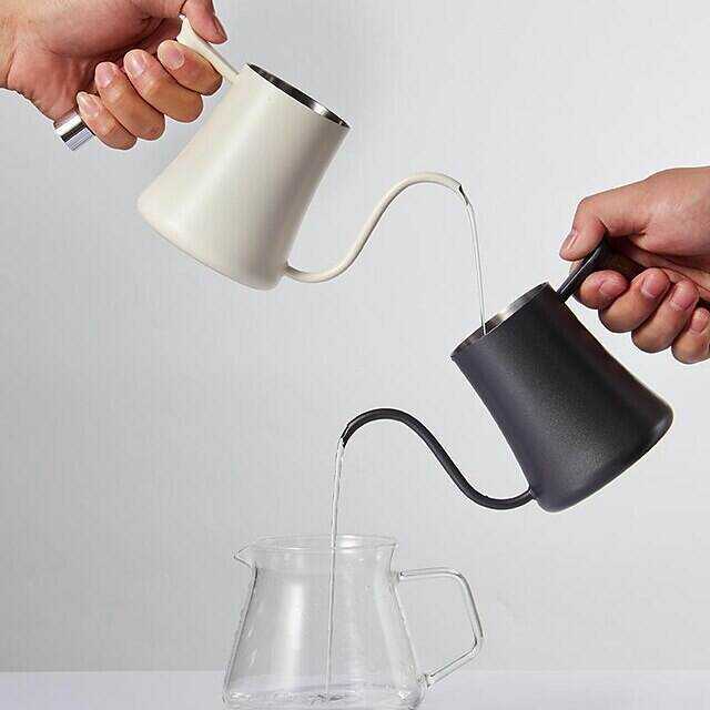 American hand-brewed coffee pot fine mouth stainless steel household coffee appliance set long mouth kettle drip filter pot