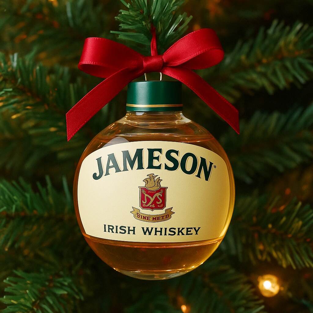 Whiskey Bottle Christmas Ornaments