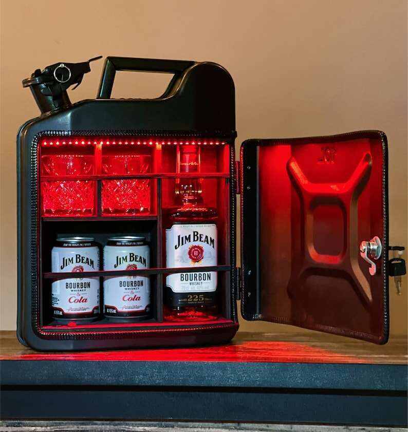10 L Jerry can mini bar for present, Custom original gift for a man, Party can mini bar, Canister bar, Mens gift bar for boss