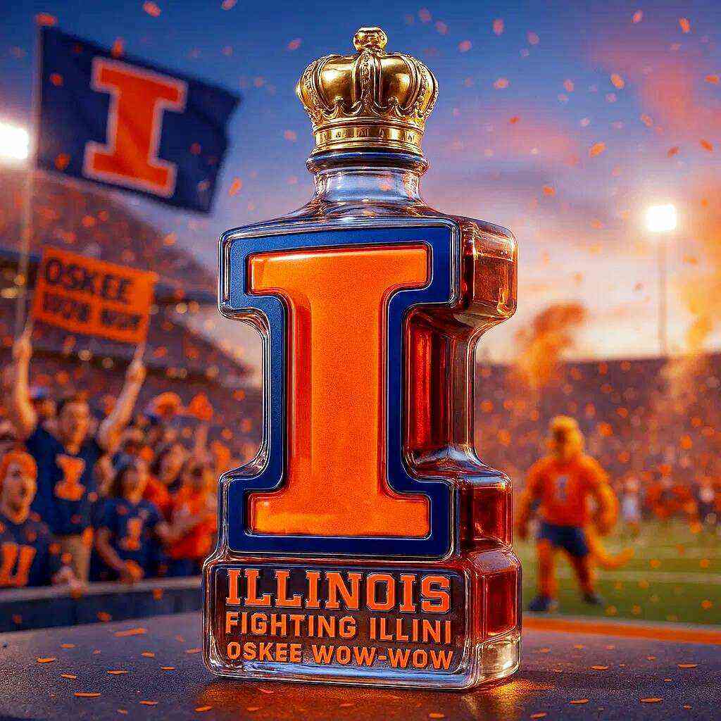 Illinois Fighting Illini Limited Edition Collector’s Whiskey Bottle