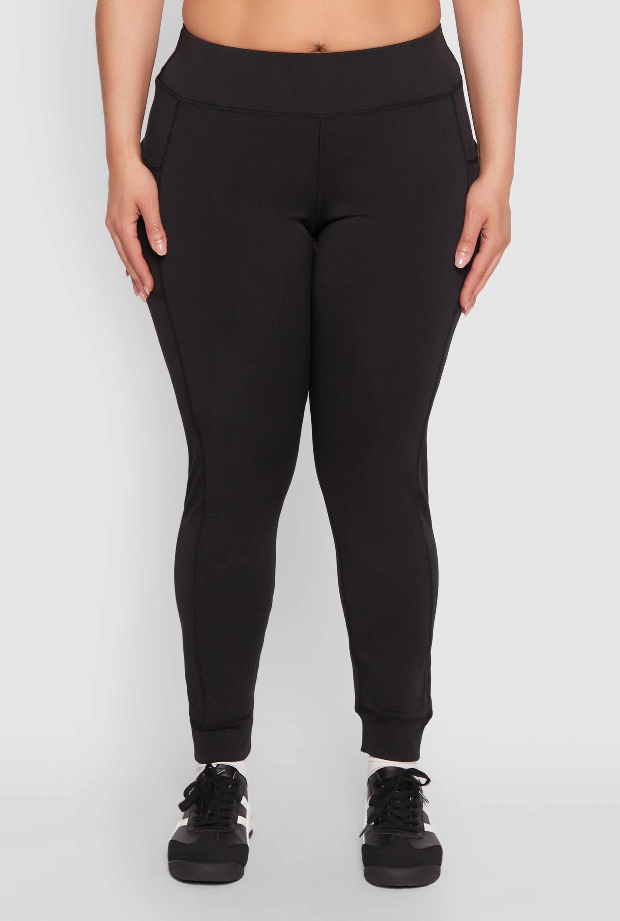 Plus Size High Waisted Cell Phone Pocket Leggings