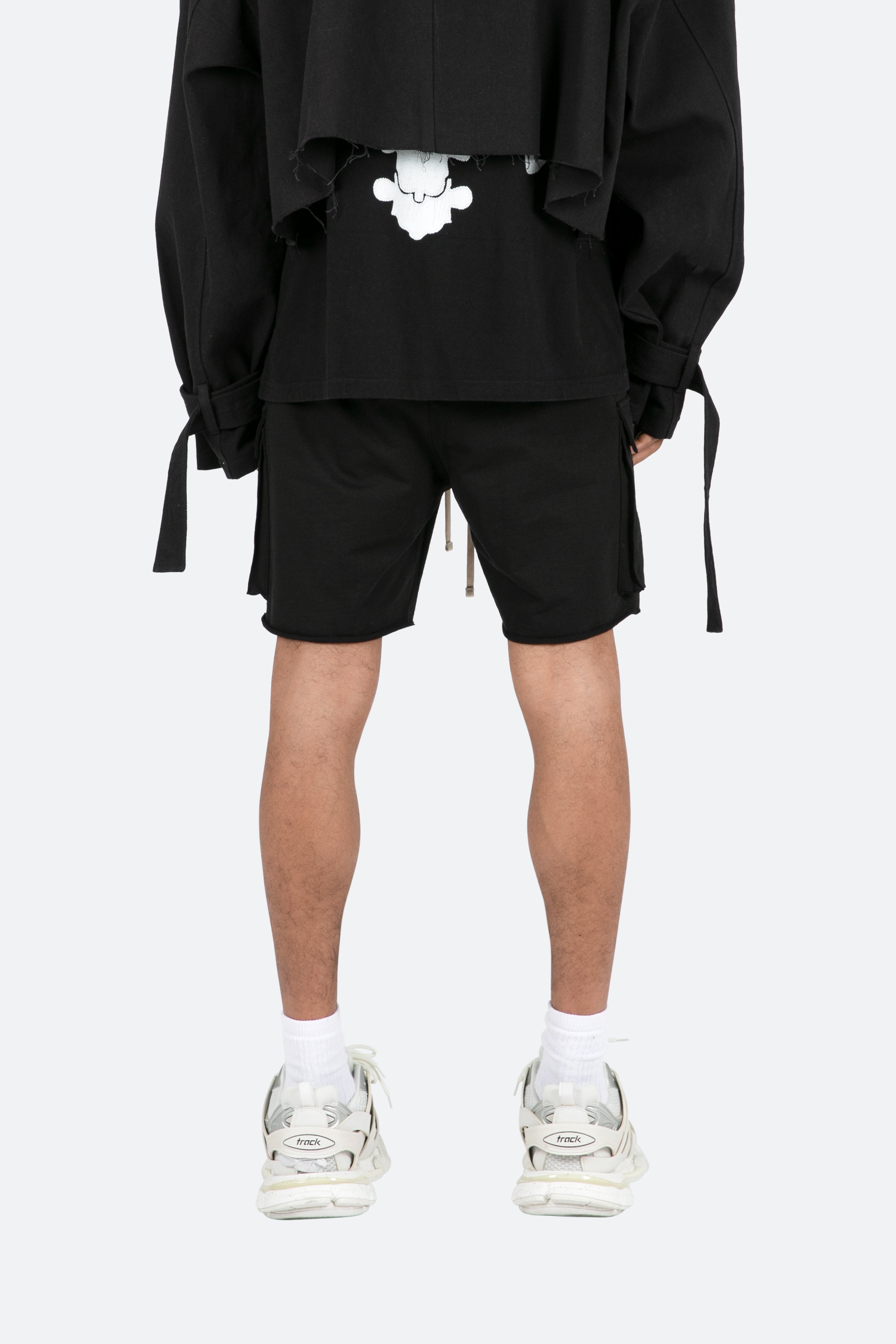 Relaxed Cargo Shorts - Black