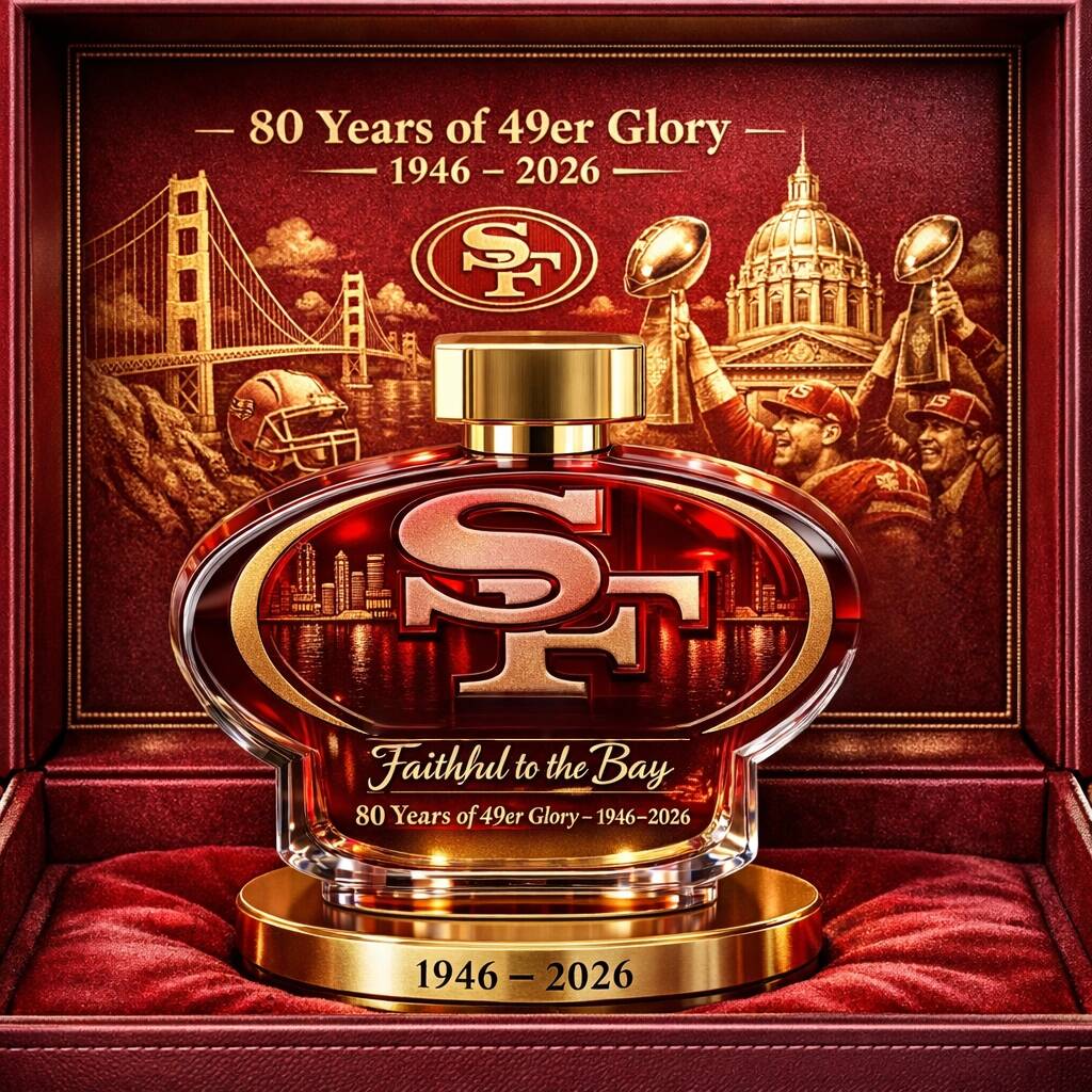 San Francisco 49ers 80th Anniversary Perfume Bottle