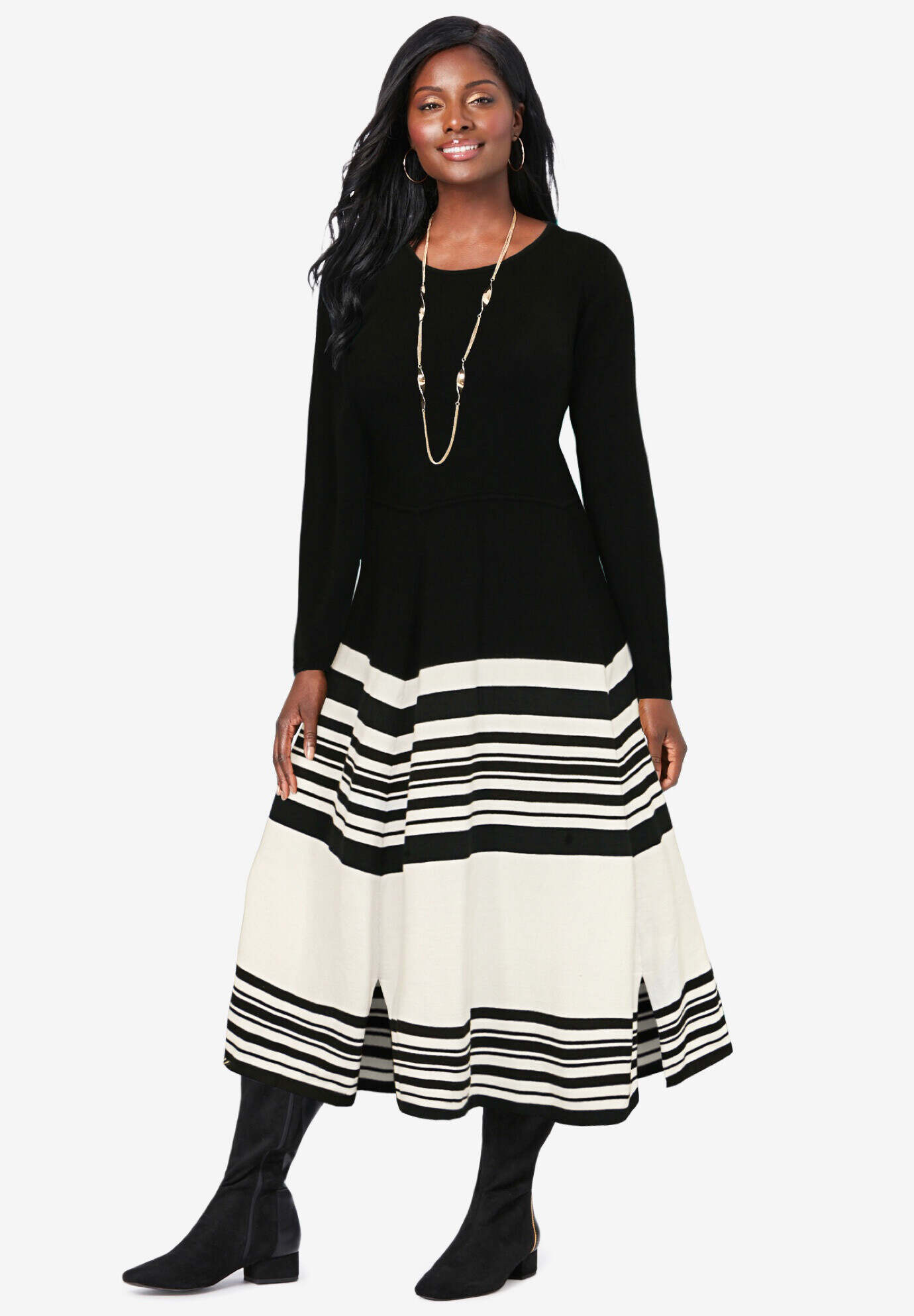 Fit and Flare Sweater Dress