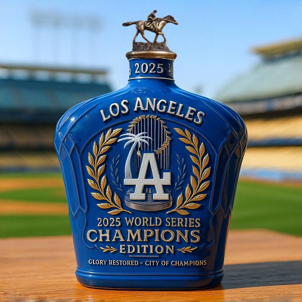 LA 2025 World Series Champions Whiskey Bottle