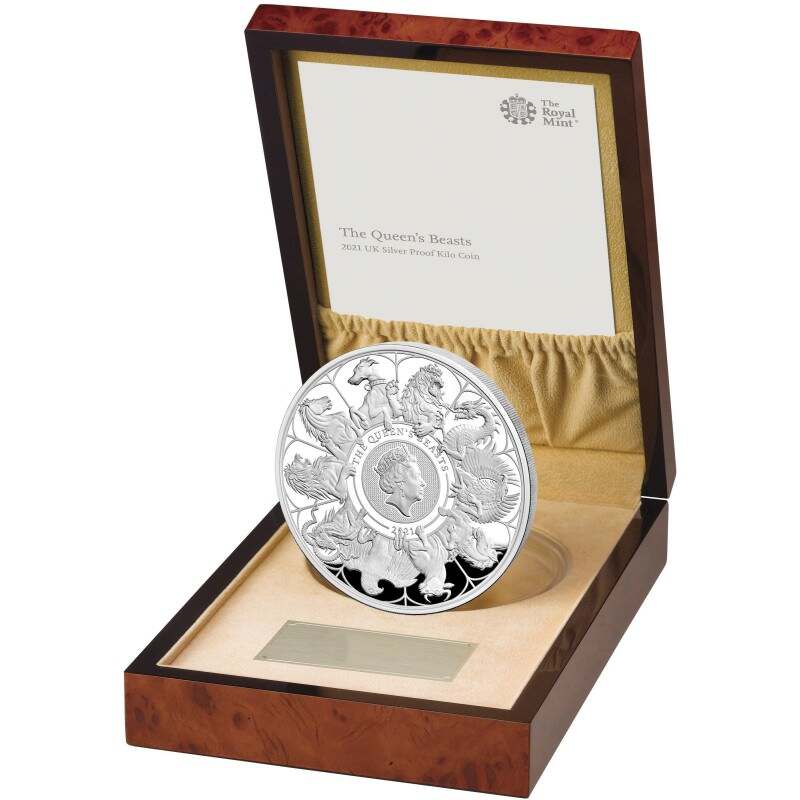 500 Pounds - Elizabeth II The Queen's Beasts Completer Silver Proof