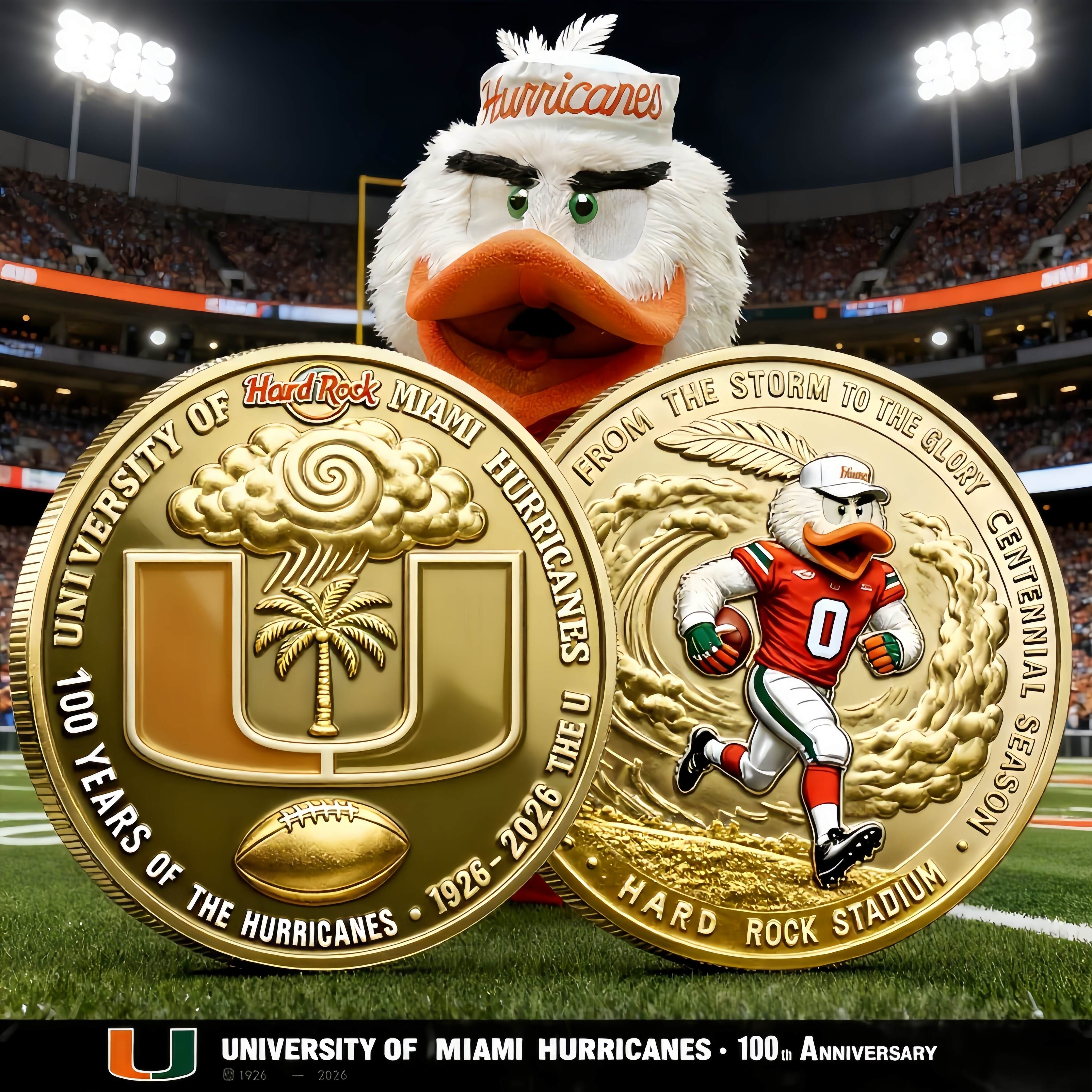 University of Miami Hurricanes 100th Anniversary Commemorative Coin