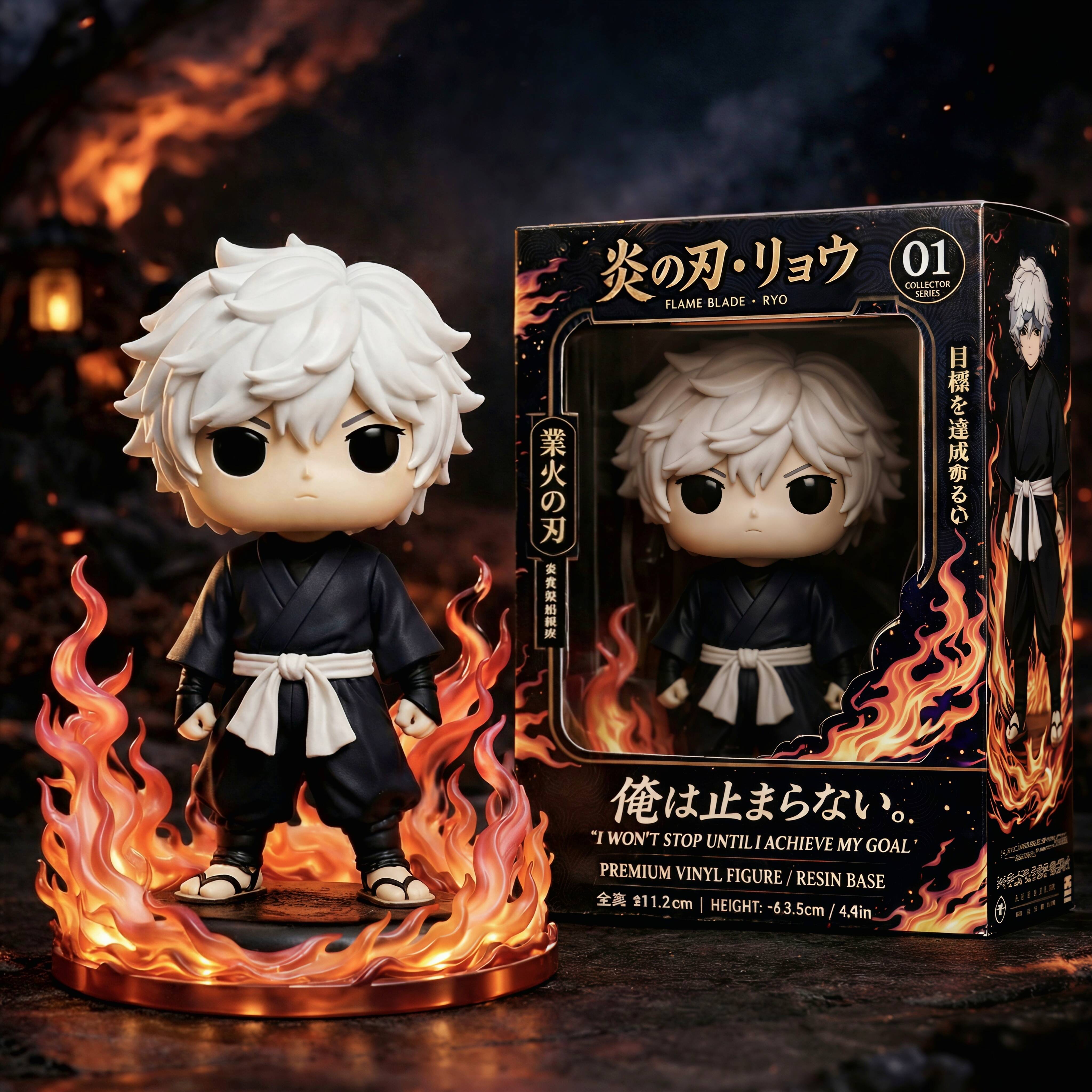 Flame Blade Ryo Resin Base Collectible Figurine