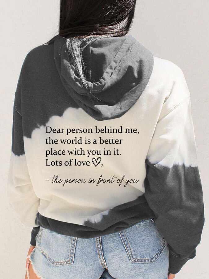 Women'S Be kind Print Pocket Casual Hoodies