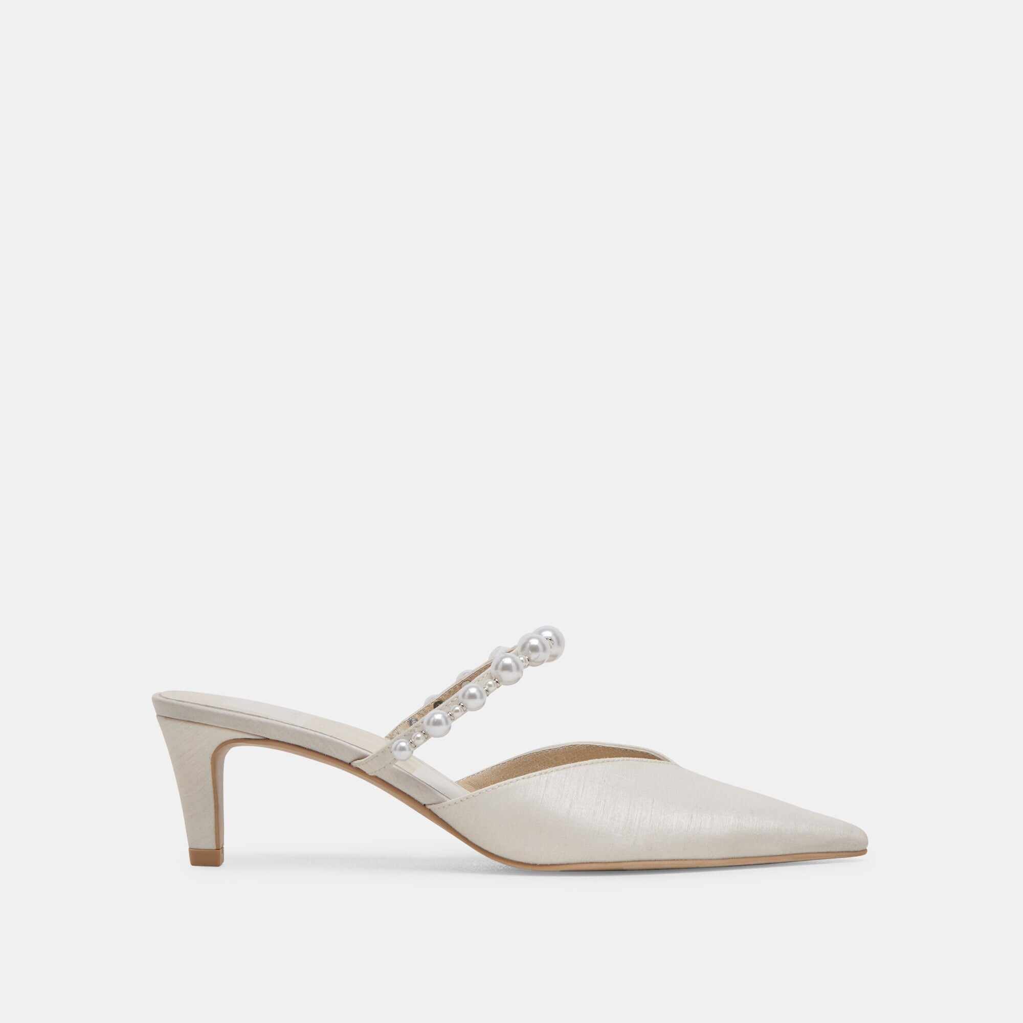 KANIKA PEARL MID HEELS VANILLA PEARLS