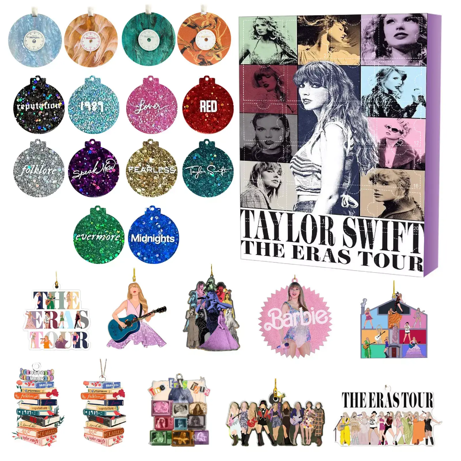 ✨NEW Taylor Christmas Advent Calendars Keychain Ornaments 24Pcs