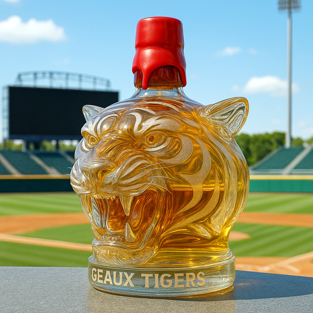 LSU Tiger Whiskey Bottle
