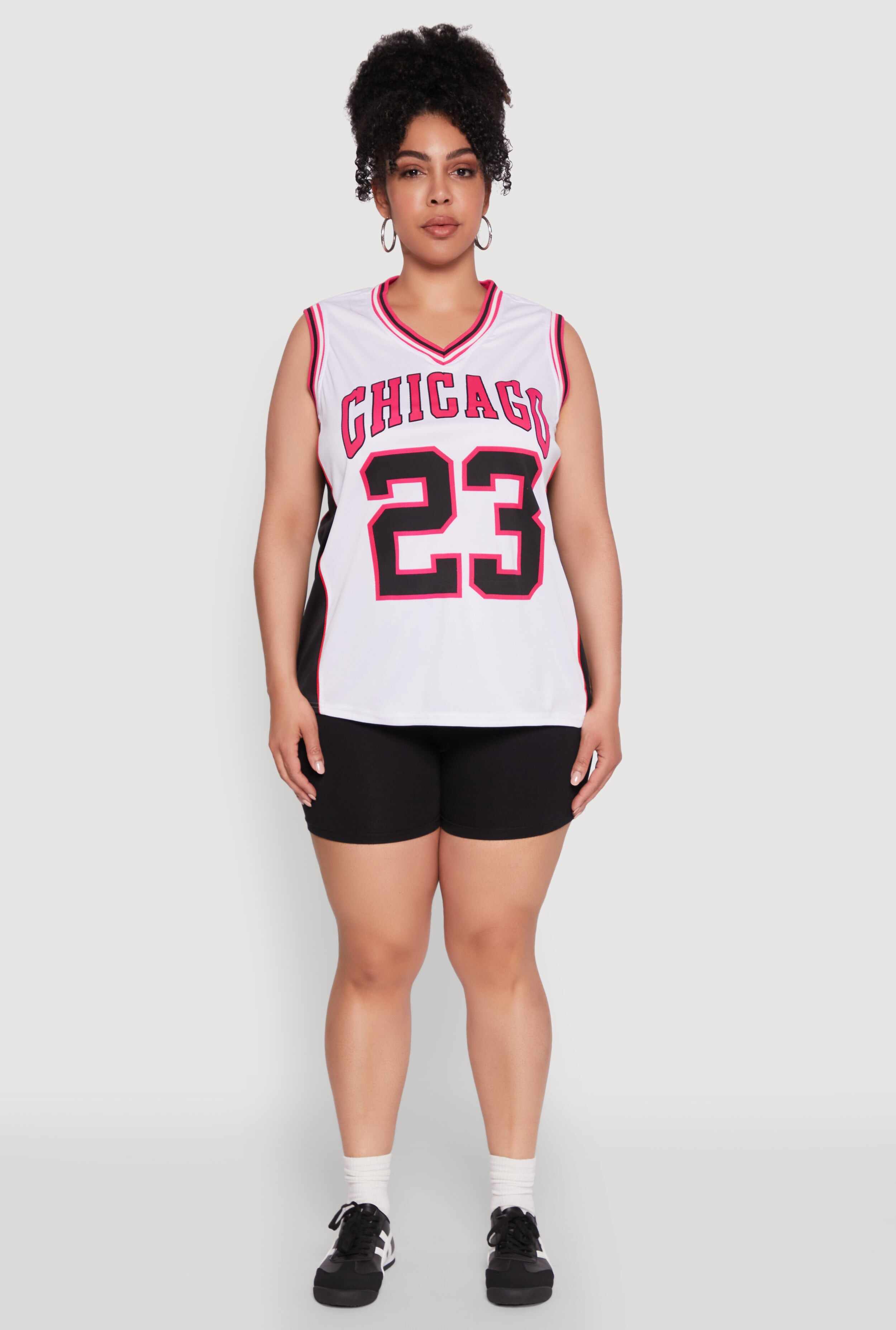 Plus Size Graphic Basketball Jersey