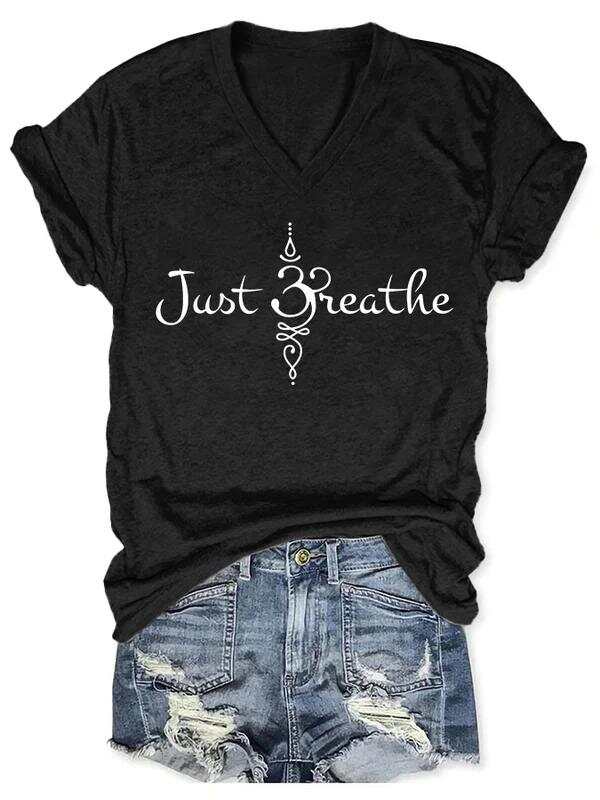 Just Breathe Art Casual T-shirt