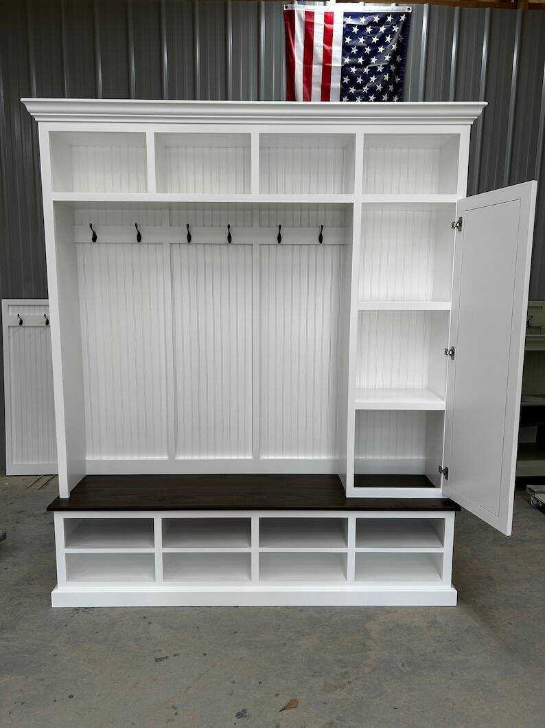 FORT MYERS 4 section hall tree with bench and coat rack