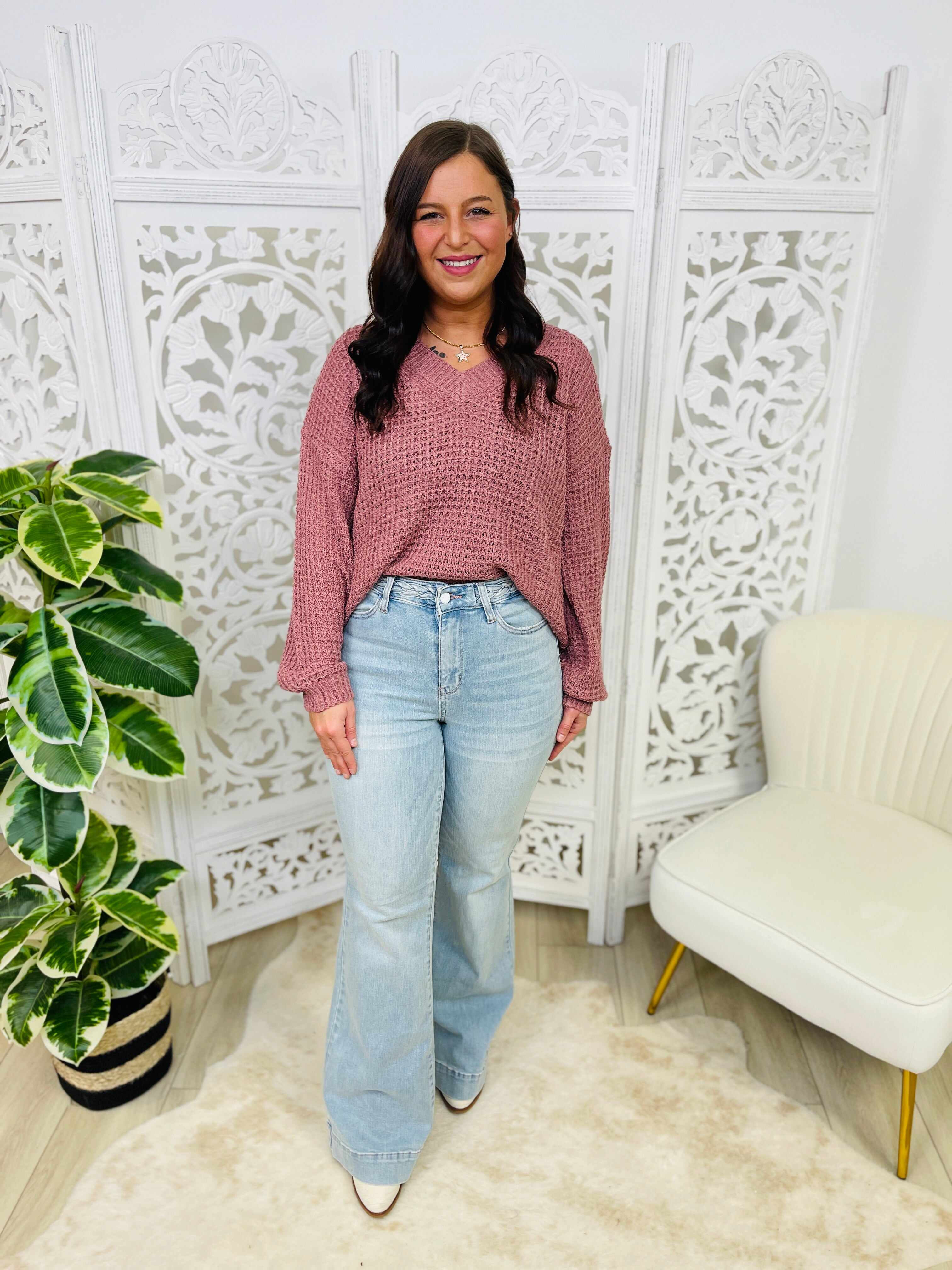 PLUS/REG Rapunzel Braided Wide Leg Jeans