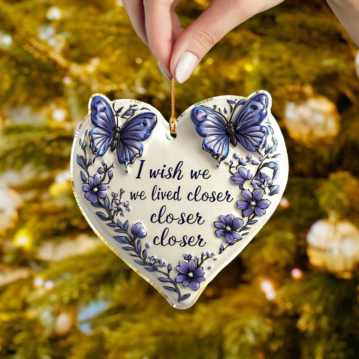 I Miss You Christmas Ornament