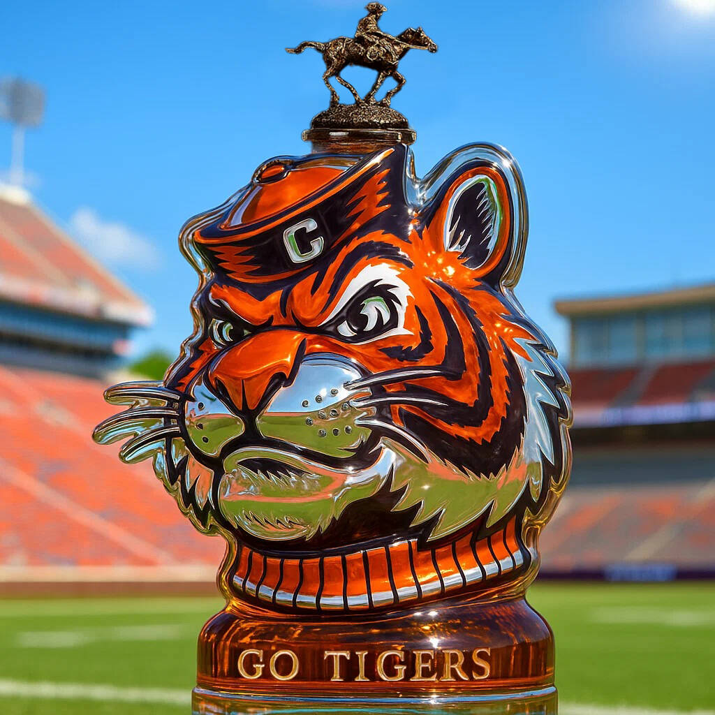 Clemson Tigers Whisky Bottle