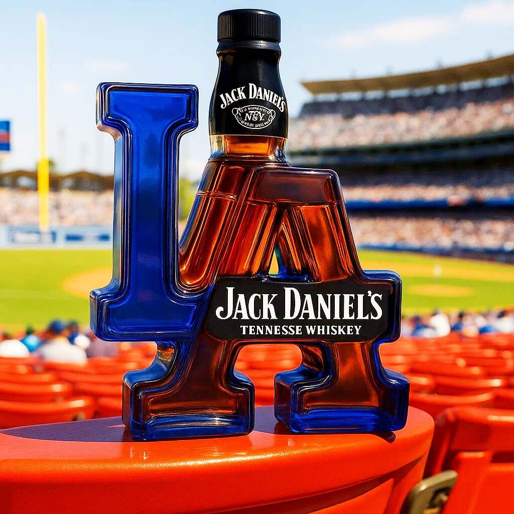 Los Angeles Dodgers Classic LA Logo Whisky Bottle