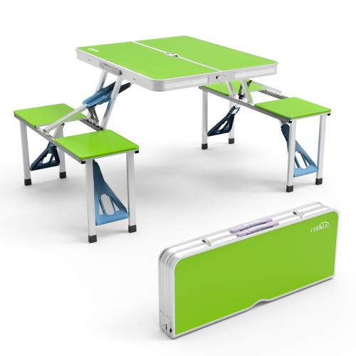 4 Ft Camping Picnic Table Set with 4 Seats