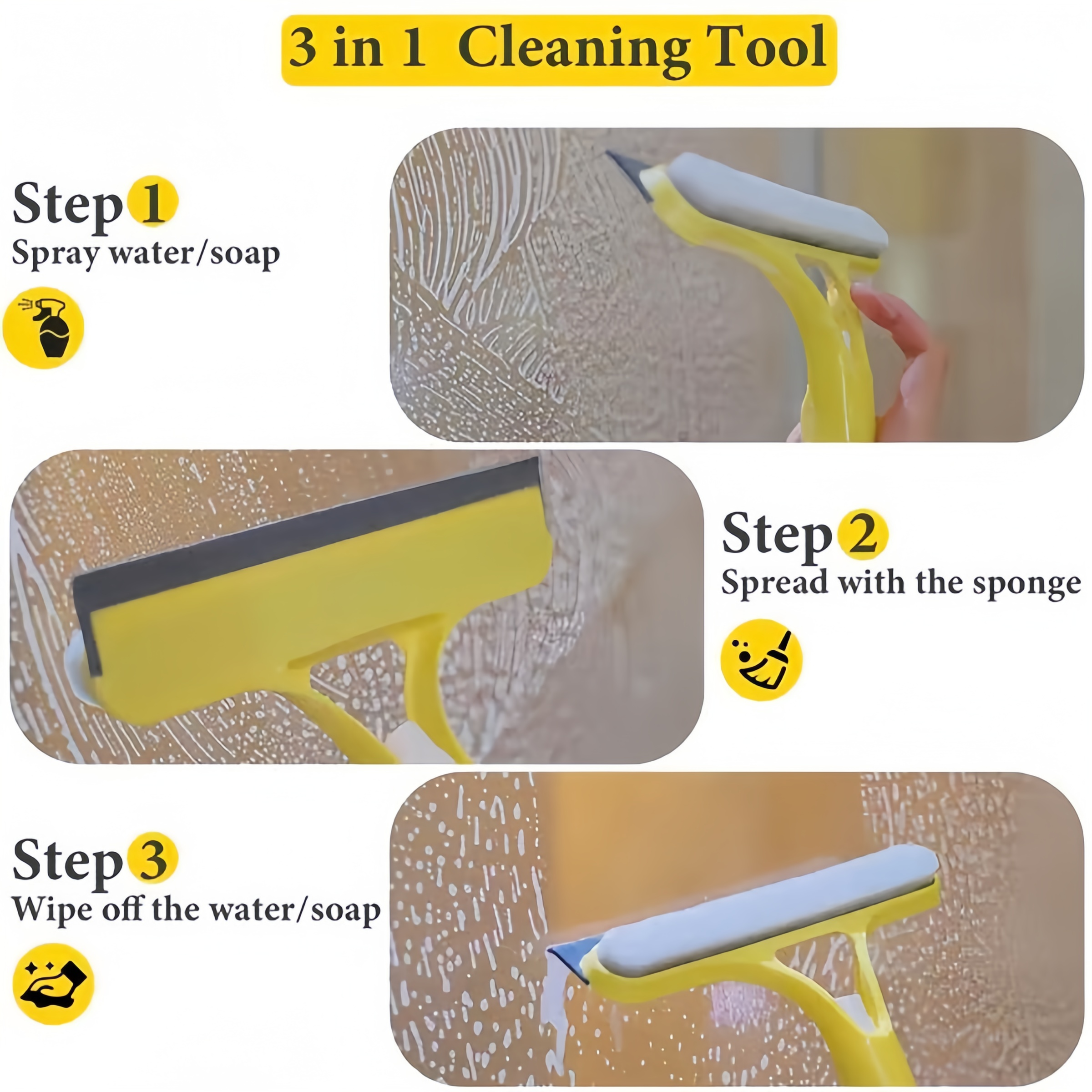 💥🔥3 in 1 Window Cleaning Scraper