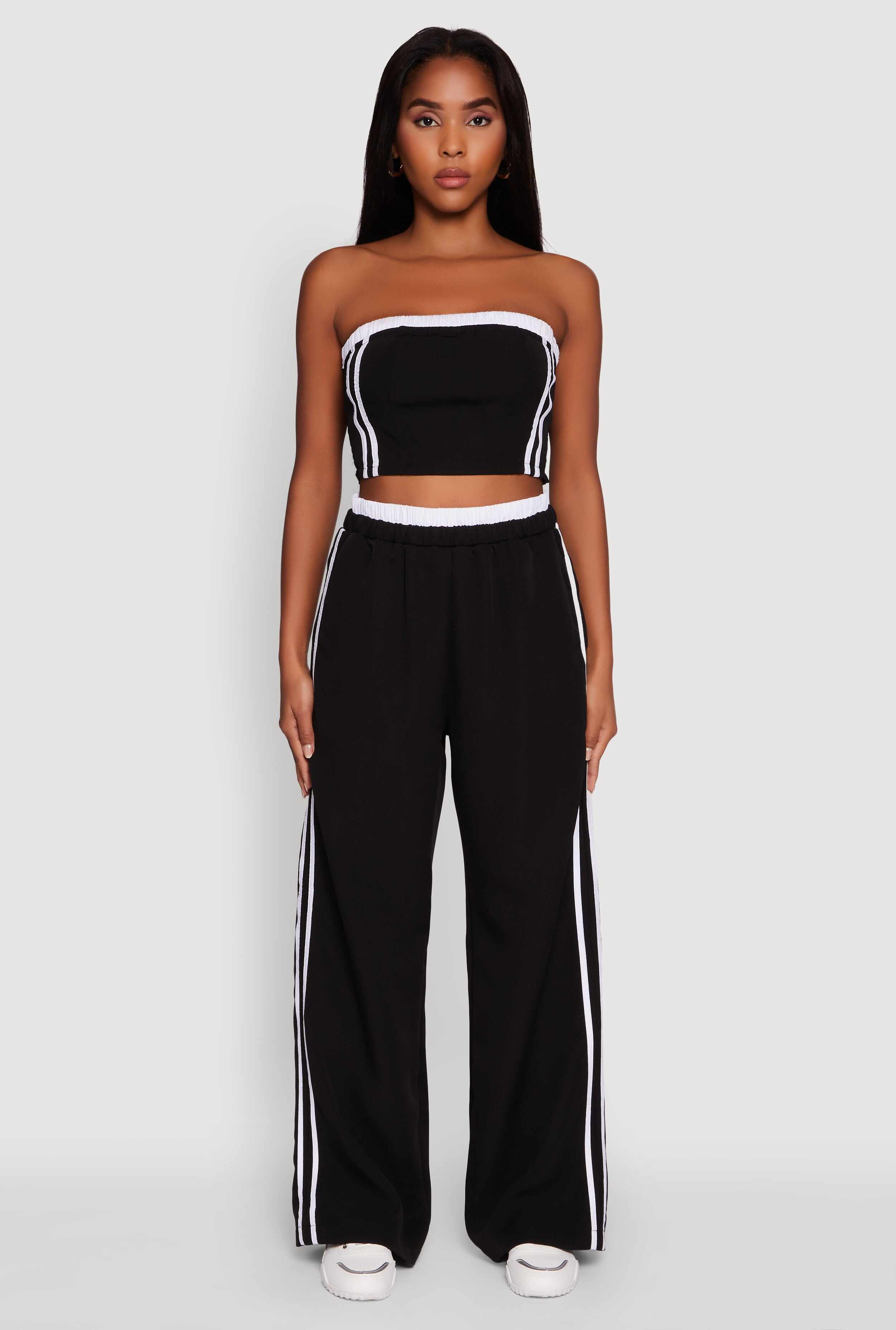 Varsity Stripe Crop Tube Top