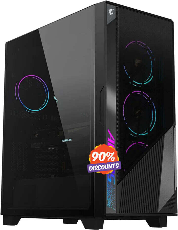 Project Stealth DIY PC Kit (Z690 AORUS Elite Stealth, NVIDIA GeForce RTX 3070 Gaming OC 8G Stealth, AORUS C300G Stealth) - GB-Stealth Combo IN2181