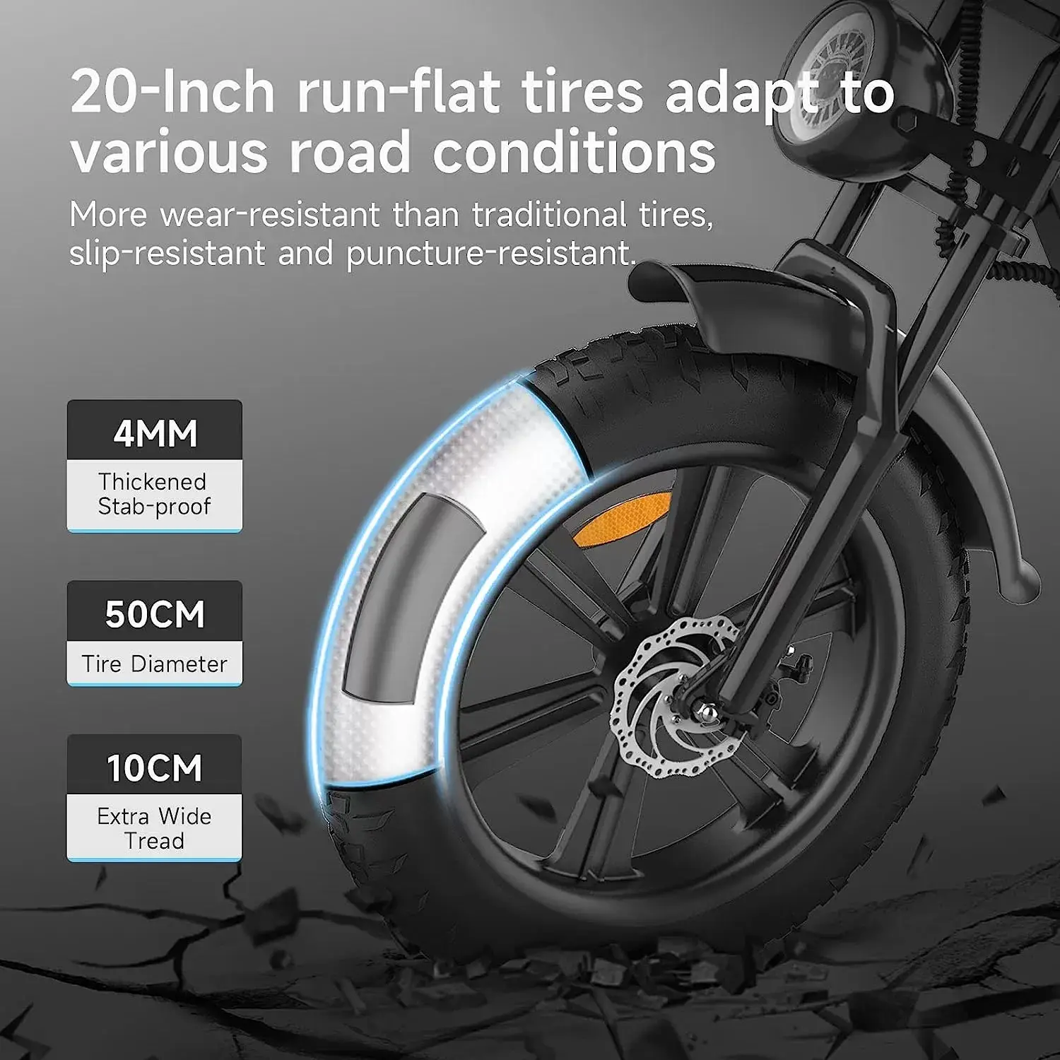 Electric Bike for Adults, Ebike 1500W/48V/18Ah, Tank 20