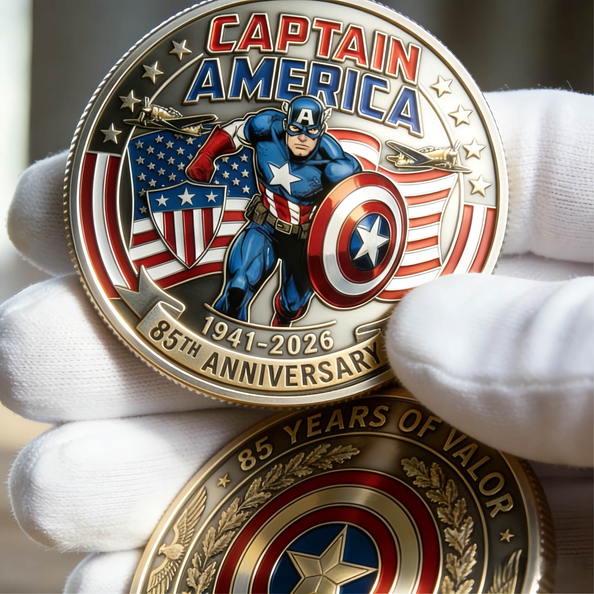Captain America – 85 Years of Valor Commemorative Coin